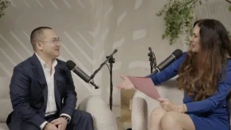 Frank Song being interviewed for USA Today